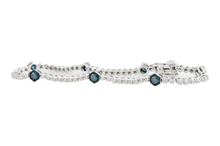 A189-01230: BRACELET .93 BLUE DIAS 1.62 TW