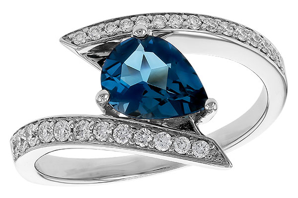 A275-37576: LDS RG 1.04 LONDON BLUE TOPAZ 1.28 TGW (8x6MM)