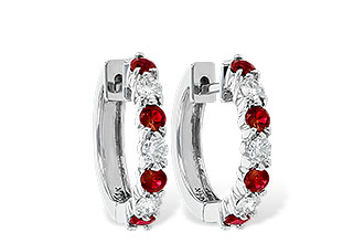 D001-75748: EARRINGS .64 RUBY 1.05 TGW