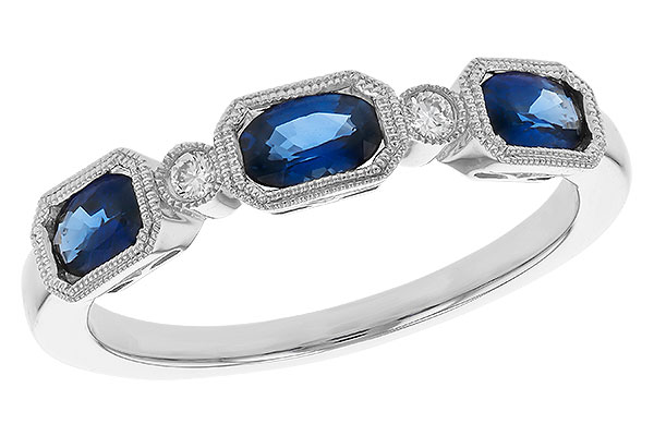 D275-38503: LDS WED RG .72 SAPPHIRE .77 TGW (4x3MM SAPP)