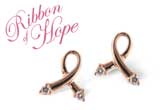 G000-90321: PINK GOLD EARRINGS .07 TW