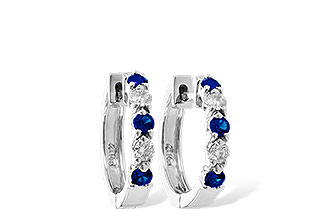 M001-75748: EARRINGS .33 SAPP .52 TGW